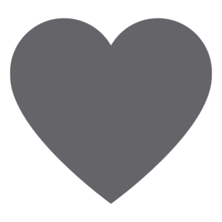 Heart Decal (Grey)